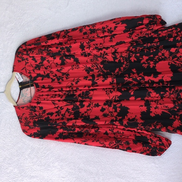 Closet London Women's Pink & Black Floral Long Sleeve Maxi Dress Size‎ 10 - Picture 2 of 7